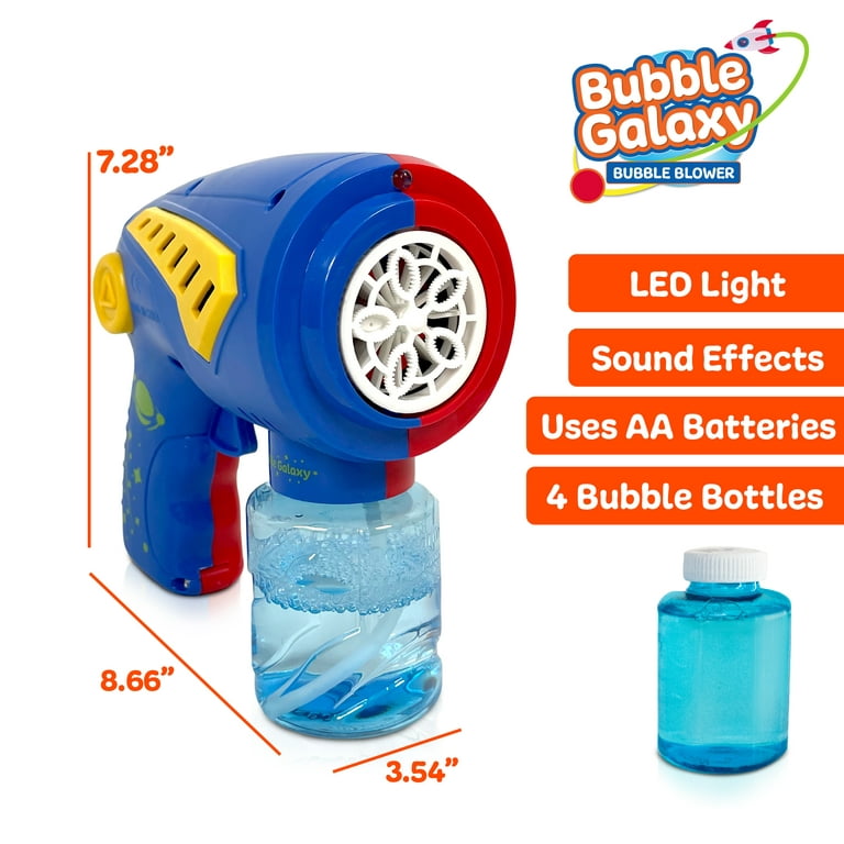 USA Toyz- Bubble Gun includes 2 Nontoxic Bubble Solution Bottles