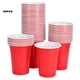 thumbnail image 1 of 50 vasos desechables de plástico para fiestas de 360 ml, ideales para bar, barbacoa, picnic, color rojo, 360 ml, 1 of 10