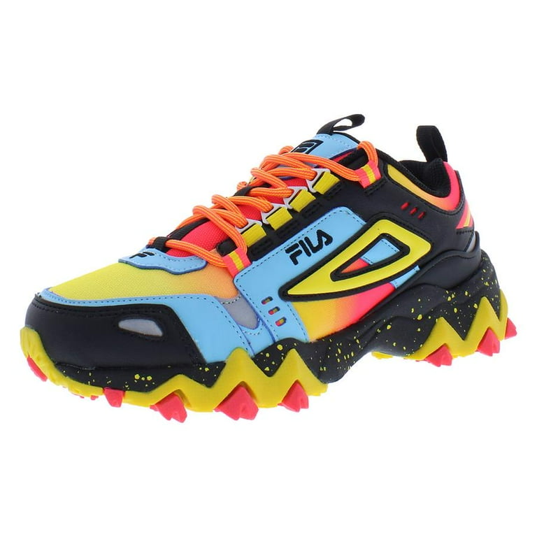 No.867 FILA スモーキーYELLOWのプリーツ☆新品☆XL☆ Fila Oakmont Tr Boys Shoes Size 4, Color: Black/Multicolor