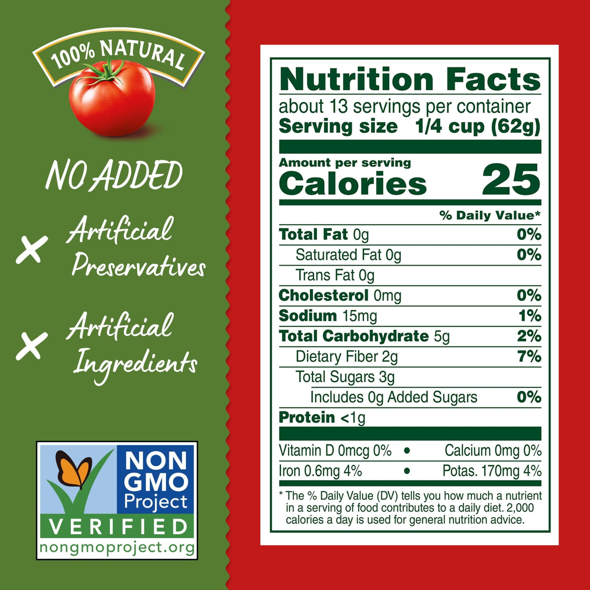 Hunt’s No Salt Added Tomato Sauce, Perfect for Chili & Soups, 29 oz. Can