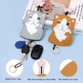 thumbnail image 2 of Yazoeia 2pcs Car Key Fob Case, PU Leather Cute Car Key Case with Cat or Dog Pattern, Pull Out Key Bag Key Pouch for Car Key CJC912-144882, 2 of 6