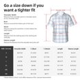 thumbnail image 5 of Honeii Blue Checkboard Print Men’s Hawaiian Shirt,Classic Button-Down Short Sleeve Shirt, for Beach, Vacation, and Outdoor Activities,Medium, 5 of 7