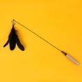 thumbnail image 2 of Interactive Long Wand Cat Toy with Replaceable Teaser Heads, Flexible Fishing Pole Style String Toy with Feathers for Exercise and Hunting Instinct Stimulation, 2 of 3
