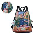 thumbnail image 5 of FORMRS Women's Travel Backpack Purse Anti-Theft Hidden Pockets Casual Shoulder Bag, Green Window, 5 of 7