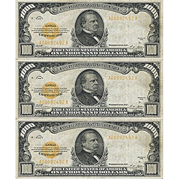 1/4 Sheet Cake - 1000 Dollar Bills Birthday - Edible Cake or Cupcake Topper - D20379