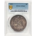 thumbnail image 1 of 1853 S$1 Seated Dollar Coin PCGS MS64 - HAT781251017, 1 of 1