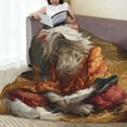 thumbnail image 6 of Sikiie Haystack Meditating Cat Ultra-Soft Micro flannel Blanket Luxury All Seasons Warm Blanket for Bedding Sofa and Travel (4 sizes)-50"x40", 6 of 7
