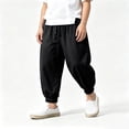 thumbnail image 2 of Boys Harem Jogger Pants Lightweight Loose Fit Sweatpants Elastic Cuff Breathable Summer Bottoms 2-14 Years, 2 of 5