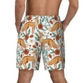 thumbnail image 2 of Haiem Foxes and Floral Harmony Mens Swim Trunks with Compression Liner 2 in 1 Swimming Shorts Stretch Swimwear Quick Dry,Board Shorts-3X-Large, 2 of 9
