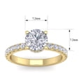 thumbnail image 5 of SuperJeweler 2 Carat Round Shape Hidden Halo Diamond Engagement Ring In 14 Karat Yellow Gold For Women, 5 of 6