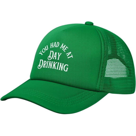 You Had Me at Day Drinking Hat Mesh Trucker Hat Funny Baseball Cap Men Women