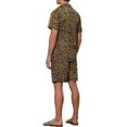 thumbnail image 3 of INSPIRE CHIC Animal Printed Shirts for Men's Summer 2 Pieces Set Hawaiian Shirts and Shorts Sets L Brown, 3 of 5