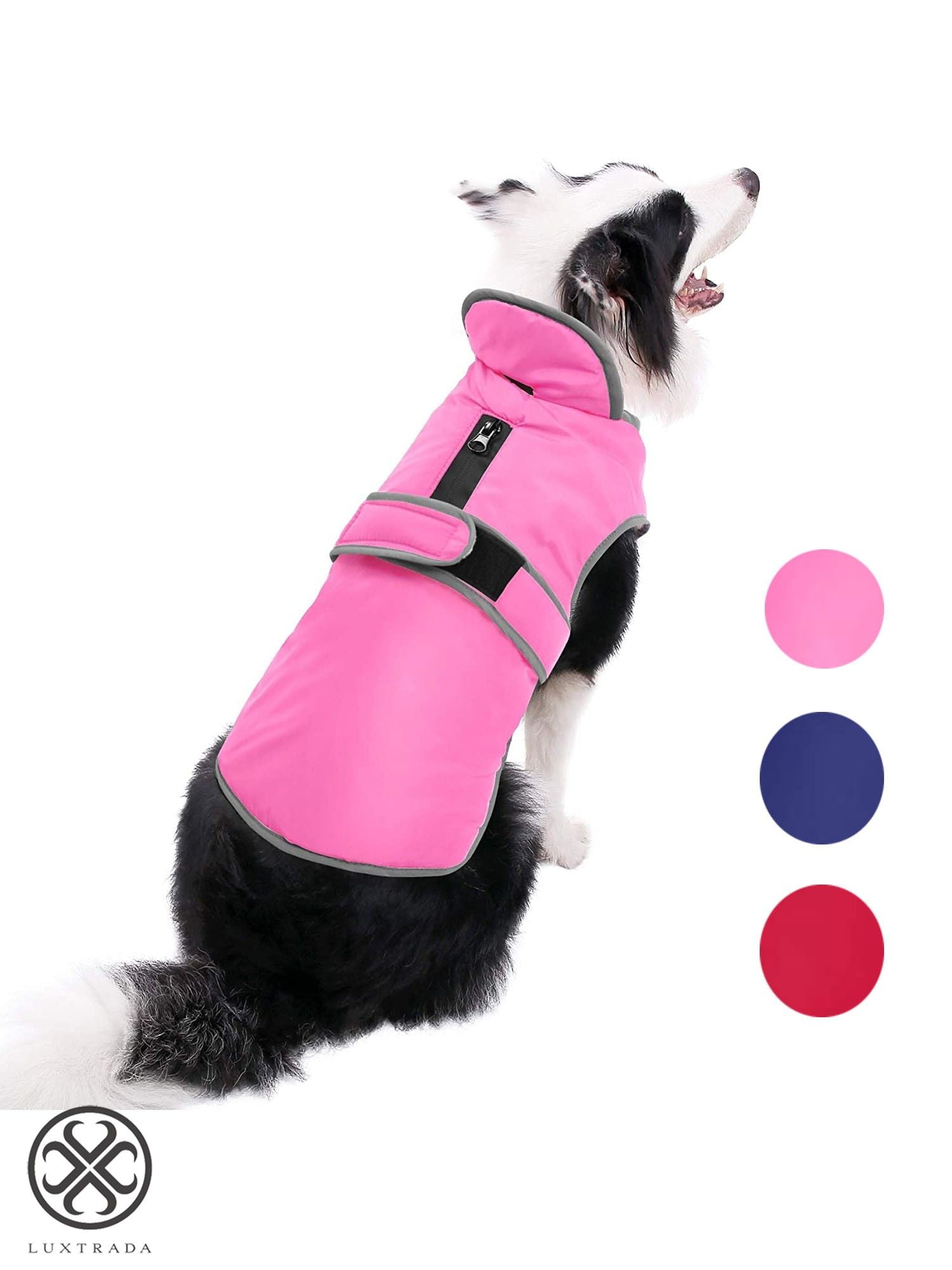 Luxtrada Reflective Waterproof Windproof Dog Coat Cold Weather Warm Dog