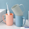 thumbnail image 5 of Toothbrush Cup, Reusable Plastic Bathroom Cup, Unbreakable Toothbrush Cup, Plastic Mouthwash Cup Toothbrush Holder, Portable Toothbrush Mug With Handle, Toothbrush Storage Tumbler for Travel Hotel, 5 of 9