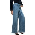 thumbnail image 3 of HUDSON Jeans womens  Jodie Crystal Blue Wide Leg Jean, 26, Blue, 3 of 4