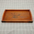thumbnail image 4 of Wood Craft Tray Serving Tea Tray, Serving Tray, Large Wood Serving Tea Water Drinks Tray Serving Tray With Handle, Wooden Breakfast Tea Serving Tray With Handle For Snacks For, 4 of 8