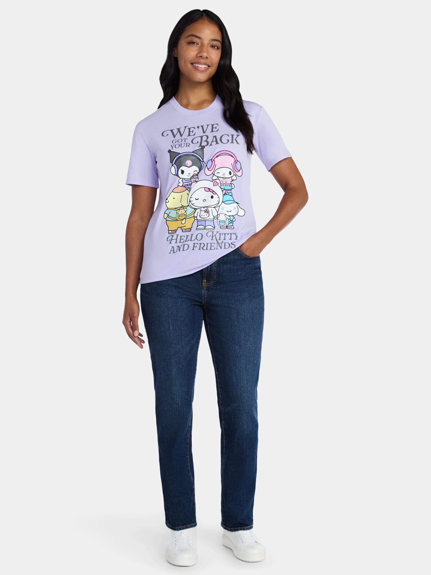 Hello Kitty and Friends Women's Graphic Tee with Short Sleeves, Sizes XXS-XXL