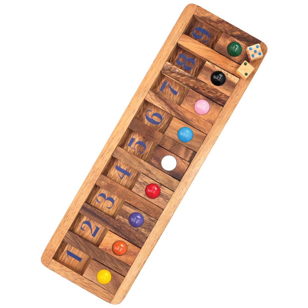 Shut The Box Board Game with Math Board Games Kids Player Wooden Boxes