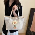 thumbnail image 2 of All-matching Handbag for Women Straw Shoulder Bag Large Capacity Armpit Bag Female Vacation Bag Stylish Beach Bag White, 2 of 4