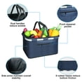 thumbnail image 5 of LIQING 26L Reusable Grocery Shopping Bag, Double Handles, Aluminum Frame Reinforced Bottom and Sides, Picnic and Meal Delivery Tote Bag, Foldable, Durable and Environmentally Friendly…, 5 of 5
