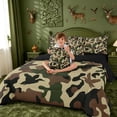 thumbnail image 4 of meiyoeat Vintage Camo Duck 7pcs Queen Bedding For Kids,Rustic Farmhouse Hunting Bedding Comforter Set Queen For Men, Beige Green,Black Reversible, 4 of 7