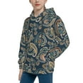 thumbnail image 2 of Daiia Indian Paisley 2 for Boys Fashion Hoodies & Sweatshirts with Kangaroo Pocket,Hooded Sweatshirt for Kid, Breathable& Moisture Wicking-Small, 2 of 6