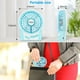 thumbnail image 5 of efluky Mini ventilador de escritorio de 3 velocidades, funciona con pilas recargables con luz LED, ventilador USB portátil silencioso para el hogar, oficina, viajes, camping, exterior, interior, 4,9 p, 5 of 5