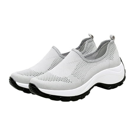 

1 Pair of Woman Shoes Outdoor Hiking Shoes Fashion Running Shoes (Gray)