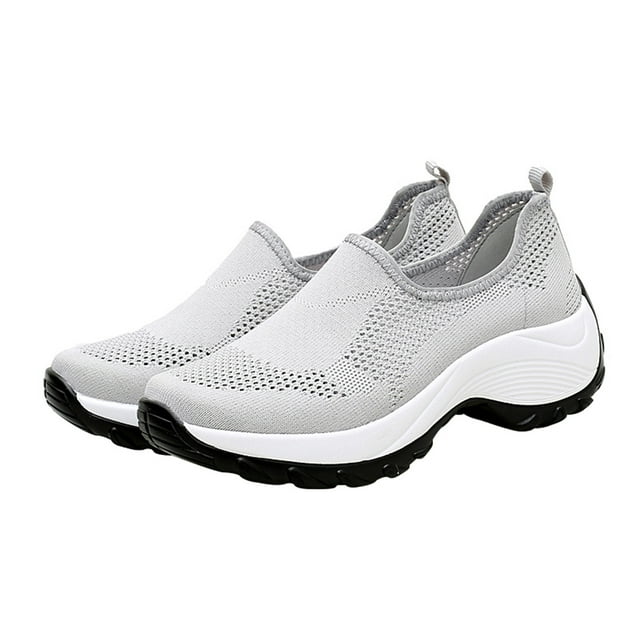 1 par de zapatos deportivos de mujer zapatos de senderismo al aire libre zapatos de moda para correr (gris)