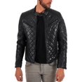 thumbnail image 2 of Men's Stylish Black 100% Genuine Lambskin Leather Lightweight Soft Satin lining Jackets for Men - M Size, 2 of 4