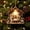 H, variant on House-Shaped Manger Nativity Acrylic Christmas Ornament, Sublimation Printed Religious Hanging Decor, Traditional Nativity Keepsake for Tree, Wall & Car, 3.15 in,H
