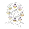 thumbnail image 4 of Matsuzay Soporte de exhibición para cupcakes, soporte para tartas, bandeja para servir postres, accesorios de decoración para fiesta de boda Herramientas y accesorios para hornear blanco 44*32*32cm, 4 of 6
