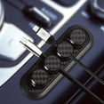 thumbnail image 3 of 1 organizador de cables de datos, gestión de cables de fibra de carbono, organizador de cables multifunción para coche, clip de línea de datos (negro), 3 of 5