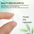 thumbnail image 6 of 73pcs Clear Piercings Retainers Kit Nose Septum Eyebrow Lip Labret Piercing Retainer Tongue Belly Nipple Tragus Cartilage Rings Bioflex Plastic Industrial Barbell Jewelry for Work, 6 of 7