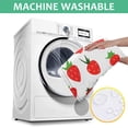 thumbnail image 6 of Red Strawberry Plants White Pattern Square Tablecloth,Waterproof Square Table Cover,Wipeable Spillproof Washable Table Cover for Home Kitchen Party Decor 60"x60"(152x152cm), 6 of 6