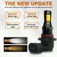 thumbnail image 4 of For Ford F150 2004-2021 Dual Color 9145 LED Fog Light Bulbs 2x 6000K White/3000K Yellow, 4 of 11