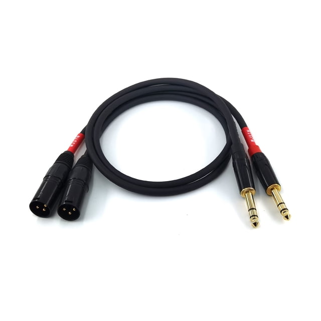 Cable Suanqi TRS macho a XLR macho de 6,35 mm, 3 pines, 60 cm
