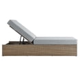 thumbnail image 3 of Lounge Chair Chaise, Grey Gray, Rattan, Wicker, Outdoor Patio Balcony Cafe Bistro Garden Hospitality Restaurant, Modern Contemporary HB34600, 3 of 10