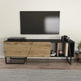 thumbnail image 3 of Linossa 60'' Modern TV Stand Wood Console Table Entertainment Unit with Metal Leg for 70'' TVs Marble Gold Finish, 3 of 7
