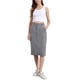 thumbnail image 2 of Falda Midi de Mujer Inspire Chic de Cintura Alta con Espalda Elástica de Pana XS Gris, 2 of 5