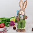 thumbnail image 1 of Estatuilla de Paja Macarena Conejo de Pascua con Muñeca de Zanahoria Escultura para escritorio, 1 of 8