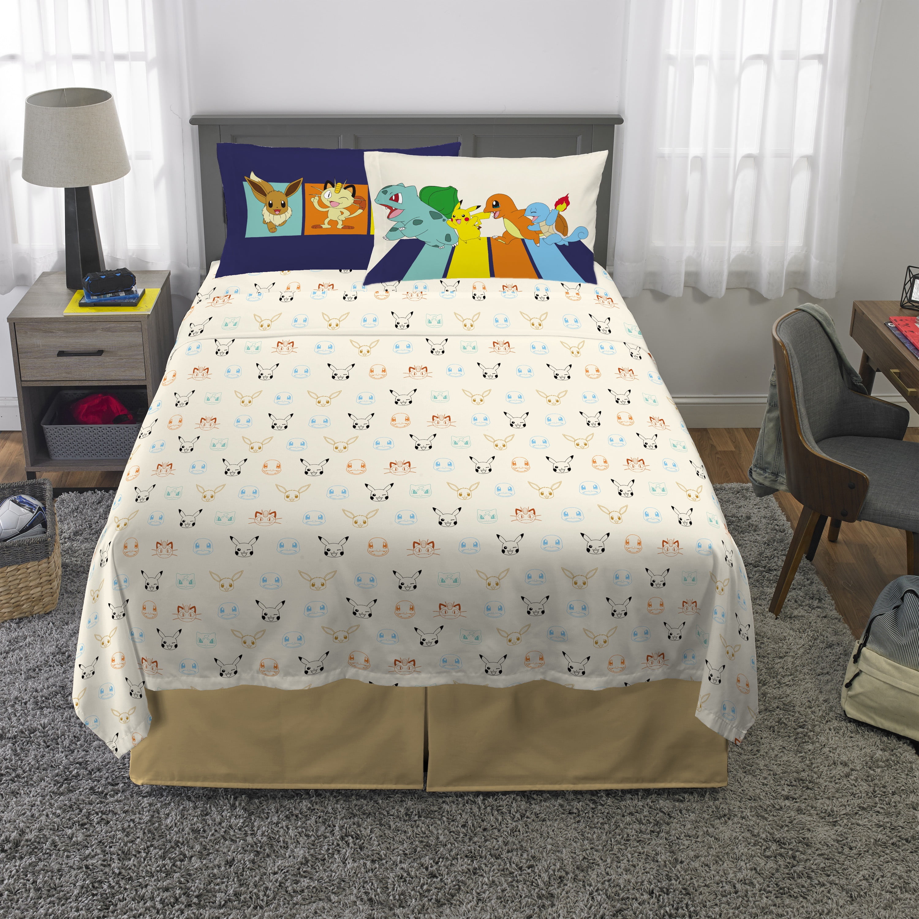 Pokemon Kids 4 Piece Sheet Set, Full