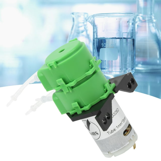 Dioche Peristaltic Pump Mini Dual Head Dosing Water Circulating Pump 1x3mm For Viscous Non‑Viscous Liquid,Mini Circulating Pump,Double Head Peristaltic Pump