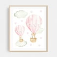 thumbnail image 2 of Pink Hot Air Balloon, Bear, Bunny, Forest Animals, Woodland Animals, Girl Nursery - Illustration Watercolor Hot Air Balloon Whimsical Animal Stars Pastel Unframed Wall Art Print 20 x 24 inches, 2 of 13