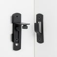 thumbnail image 4 of 4 Packs Barn Door Latches，3.93” x 2.75” Matte Black Stainless Steel barn gate flip Door Latch Bi-fold Door Lock,Sliding Door Antique Lock Gate Latches Wine Cabinet Closet Door Latches, 4 of 8