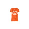 thumbnail image 1 of Aeropostale - Camiseta con adornos cuadrados con purpurina para mujer, naranja, pequeña Aeropostale Camiseta adornada, 1 of 1