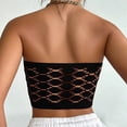 thumbnail image 6 of Bra Strapless Push Up Bandana Tube Top Non-slip Tube Tops Striped Tube Top Padded Strapless Bra Bralette with Padding Boho Bandeau Wireless Strapless Bra Black S, 6 of 7