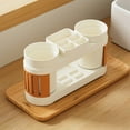 thumbnail image 5 of toothbrush Holder Sink Organizer Bathroom Storage Plastic tooth Cup Shelf Draining Ventilated Stable Durable, 5 of 7
