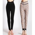 thumbnail image 2 of Polainas gruesas de seda de Cachemira de oveja para mujer, mallas ajustadas de cintura alta elásticas cálidas para invierno, 2 of 5