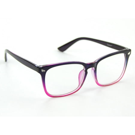 Gradiant Lens - Cyxus Women/Girls Blue Light Blocking Computer Glasses, UV400 Reduce Eye Fatigue Headache, Gradient Pink Frame Reading Eyewear